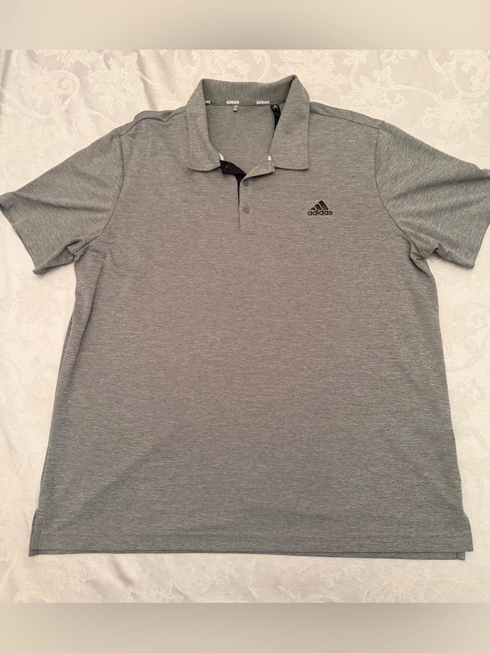 adidas Men’s Drive Polo Shirt Heather Gray Size XL